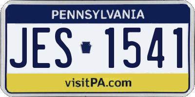 PA license plate JES1541