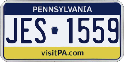PA license plate JES1559