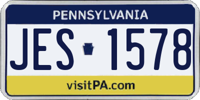 PA license plate JES1578