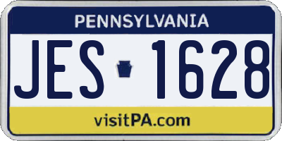 PA license plate JES1628