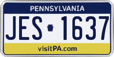 PA license plate JES1637