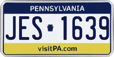 PA license plate JES1639
