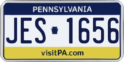 PA license plate JES1656