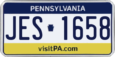 PA license plate JES1658