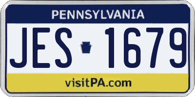 PA license plate JES1679