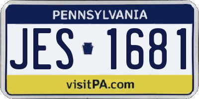 PA license plate JES1681