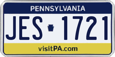 PA license plate JES1721