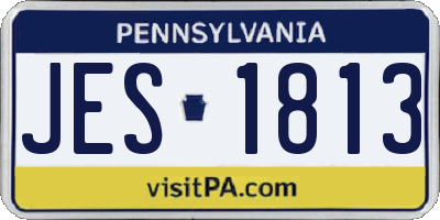 PA license plate JES1813