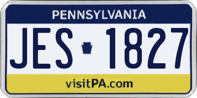 PA license plate JES1827