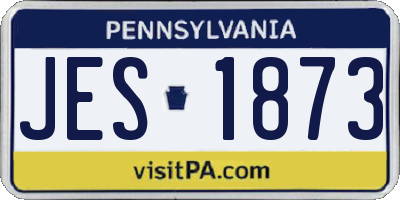 PA license plate JES1873