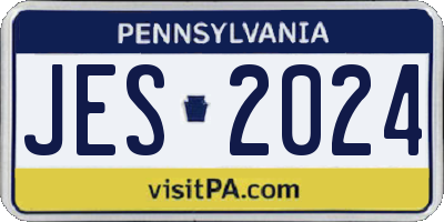 PA license plate JES2024