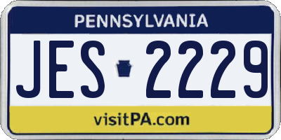 PA license plate JES2229