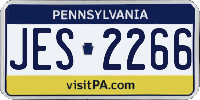 PA license plate JES2266