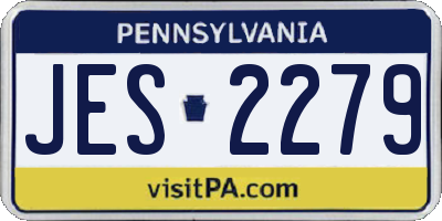 PA license plate JES2279