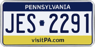 PA license plate JES2291