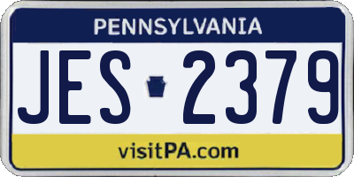 PA license plate JES2379
