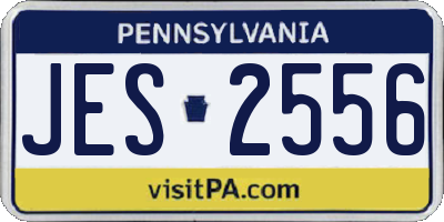 PA license plate JES2556