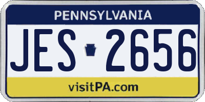 PA license plate JES2656