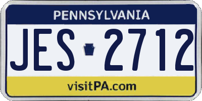 PA license plate JES2712