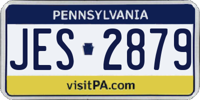 PA license plate JES2879