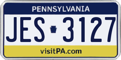 PA license plate JES3127
