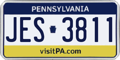 PA license plate JES3811