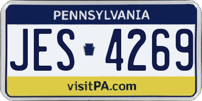 PA license plate JES4269