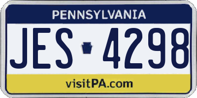 PA license plate JES4298