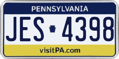 PA license plate JES4398
