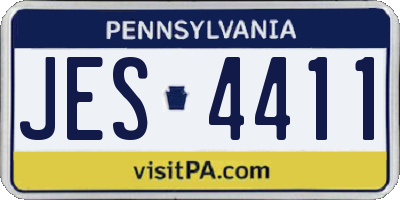 PA license plate JES4411