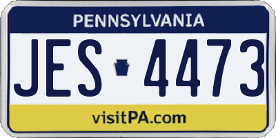 PA license plate JES4473