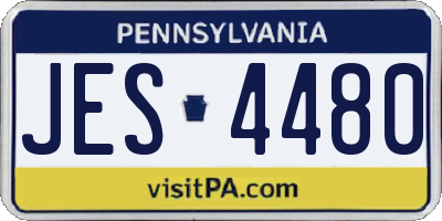 PA license plate JES4480