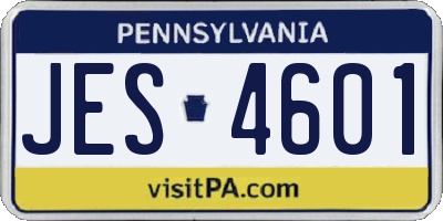 PA license plate JES4601