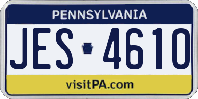 PA license plate JES4610