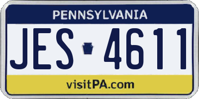 PA license plate JES4611