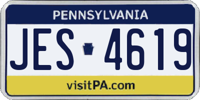 PA license plate JES4619