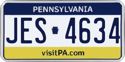 PA license plate JES4634