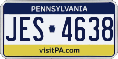PA license plate JES4638