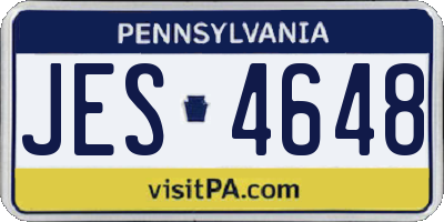 PA license plate JES4648