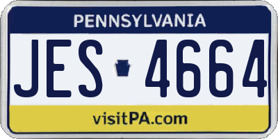 PA license plate JES4664