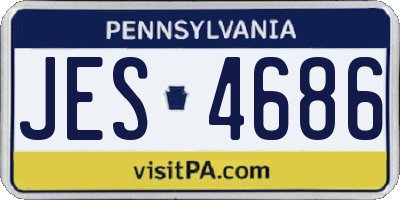 PA license plate JES4686