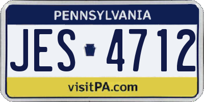 PA license plate JES4712