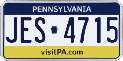 PA license plate JES4715