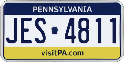 PA license plate JES4811