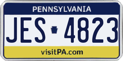 PA license plate JES4823