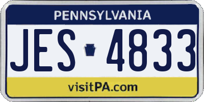 PA license plate JES4833