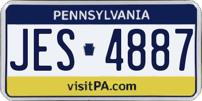 PA license plate JES4887
