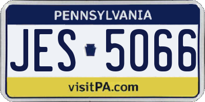 PA license plate JES5066