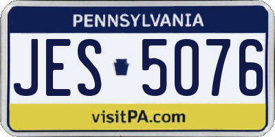 PA license plate JES5076