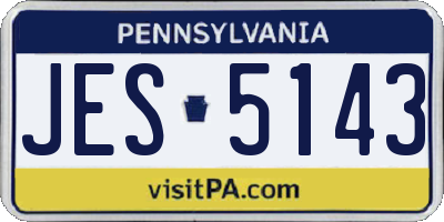 PA license plate JES5143